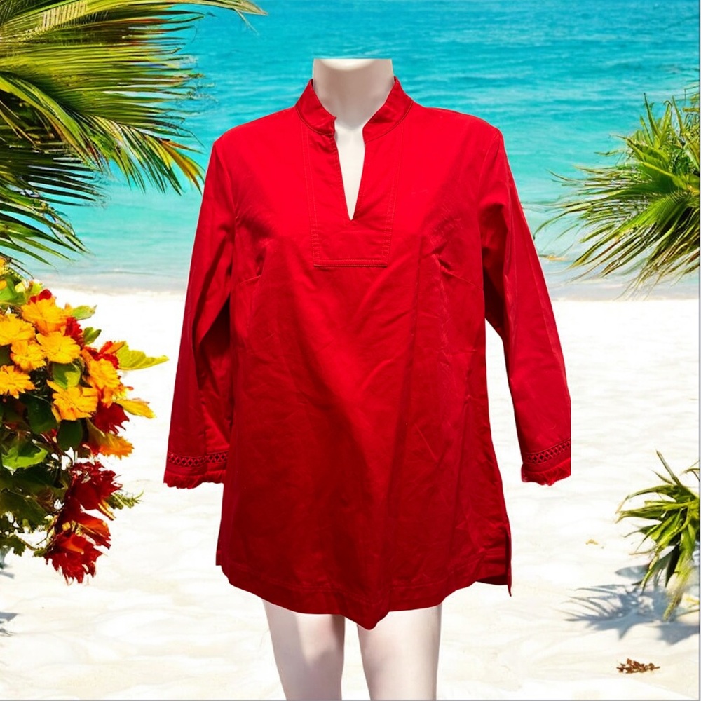 Brooks Brothers Vibrant Red Top size small